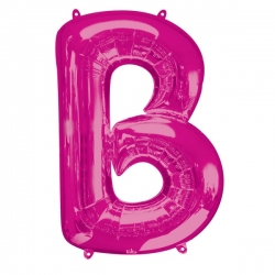 Balon foliowy litera B różowy 86 cm